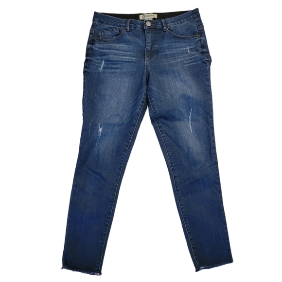 Democracy Distressed Blue Ab Technology Denim Jeans Size 8 - Picture 1 of 5